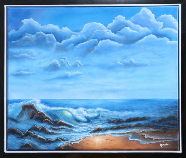 Ocean landscape painting